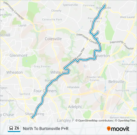 Z6 Bus Line Map
