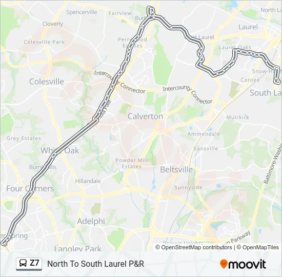 Z7 Bus Line Map