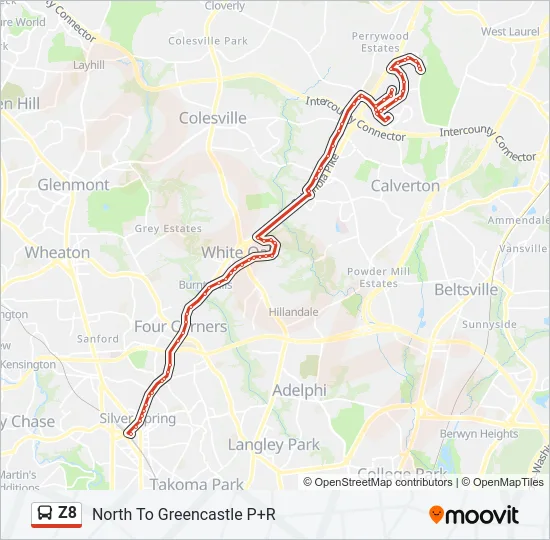 Z8 Bus Line Map