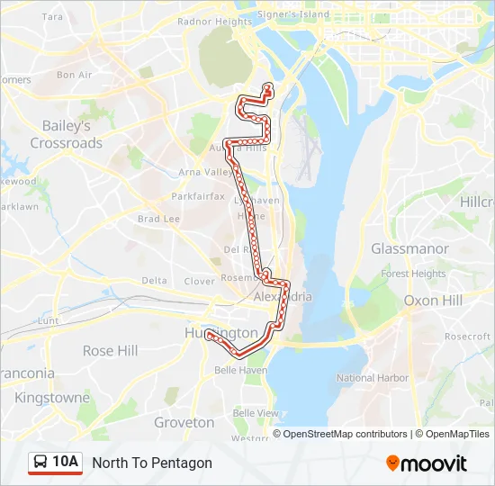 10A Bus Line Map