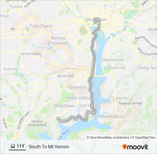 11Y Bus Line Map