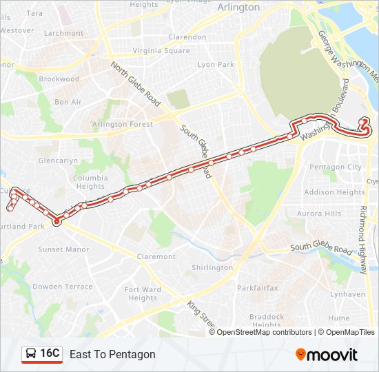 16C bus Line Map