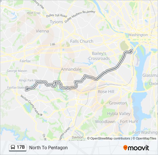 17B Bus Line Map