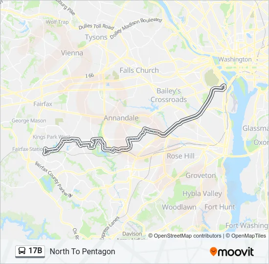 17B Bus Line Map