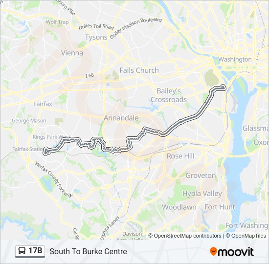 17B bus Line Map