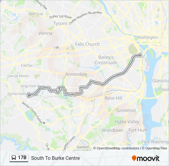 17B Bus Line Map