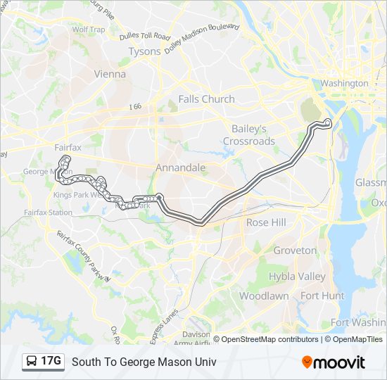 17G bus Line Map