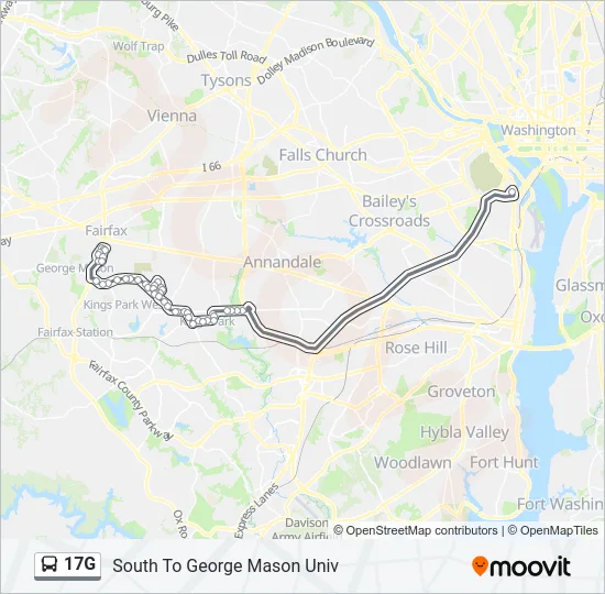 17G Bus Line Map