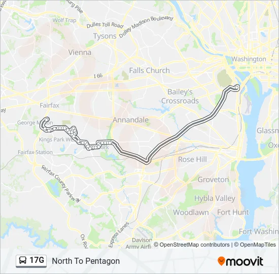 17G Bus Line Map