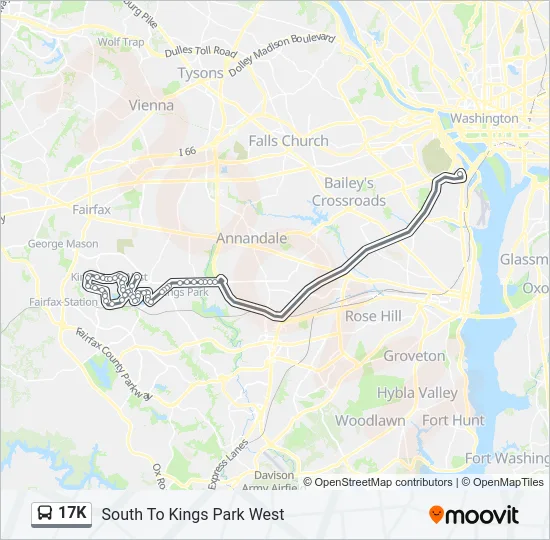 17K Bus Line Map