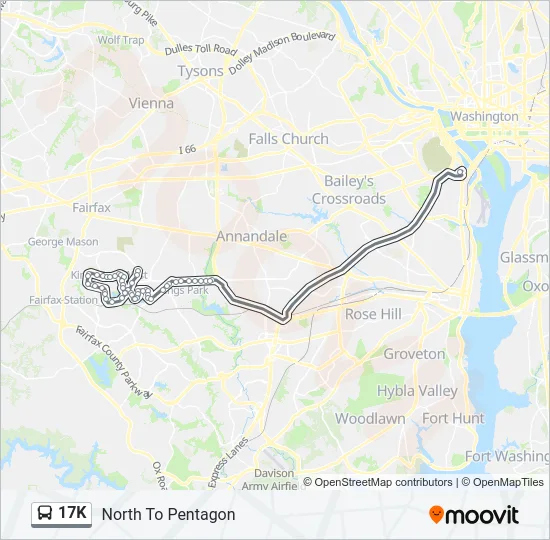 17K Bus Line Map