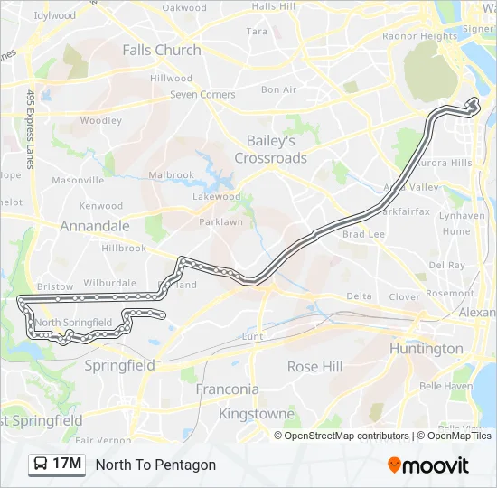 17M Bus Line Map