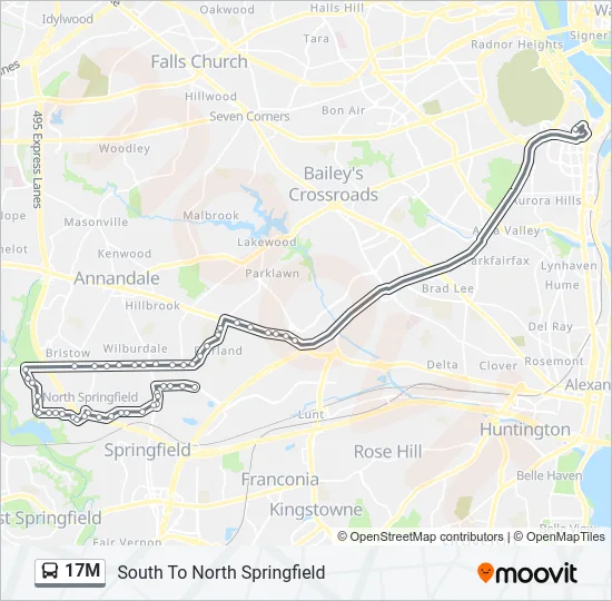 17M Bus Line Map