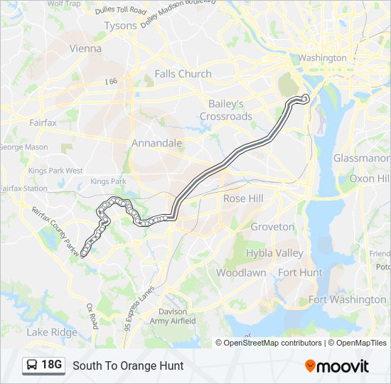 18G Bus Line Map