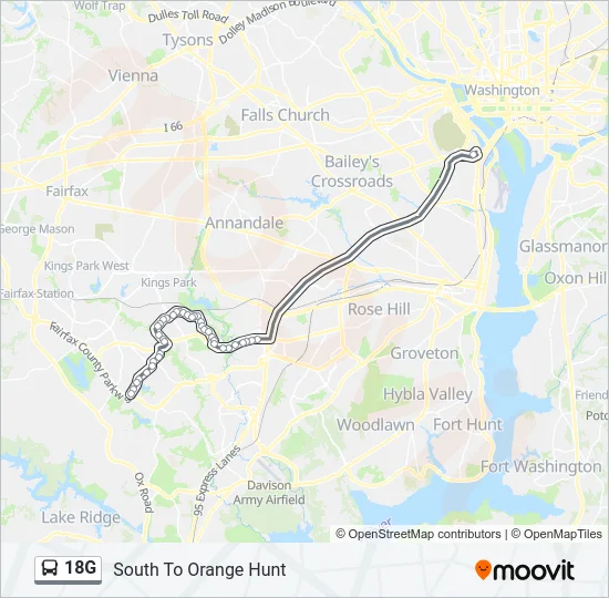 18G Bus Line Map