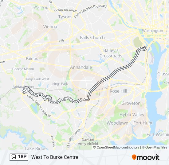 18P Bus Line Map