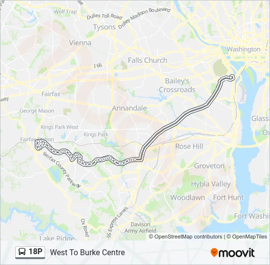 18P Bus Line Map