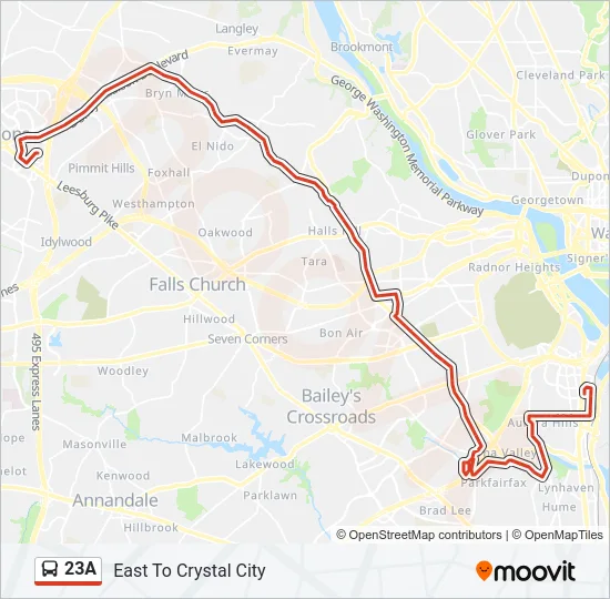 23A Bus Line Map