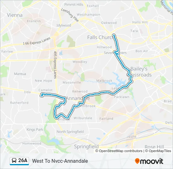26A Bus Line Map