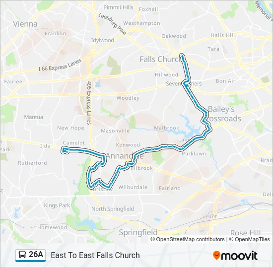 26A Bus Line Map