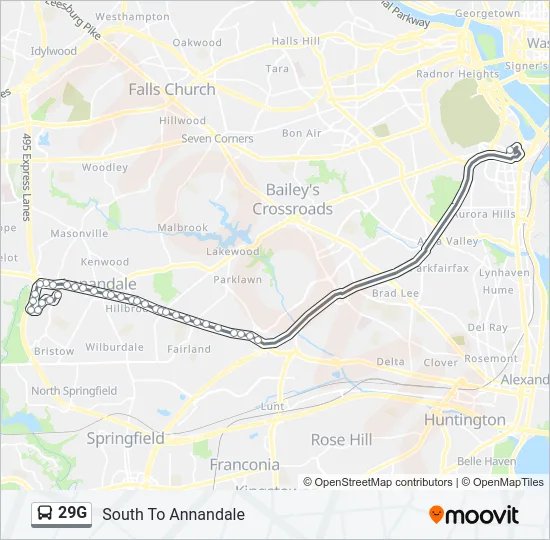 29G Bus Line Map
