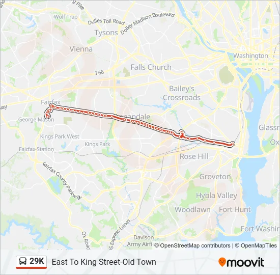 29K Bus Line Map