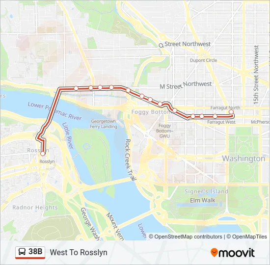 38B Bus Line Map