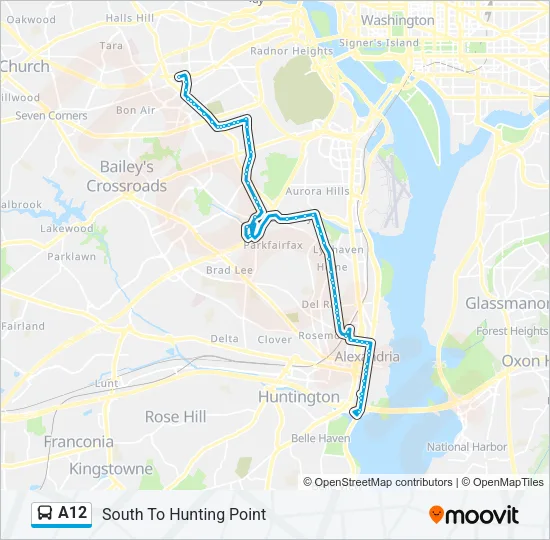 A12 Bus Line Map