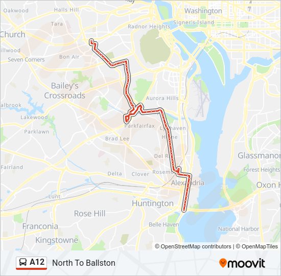 A12 Bus Line Map