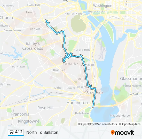A12 Bus Line Map