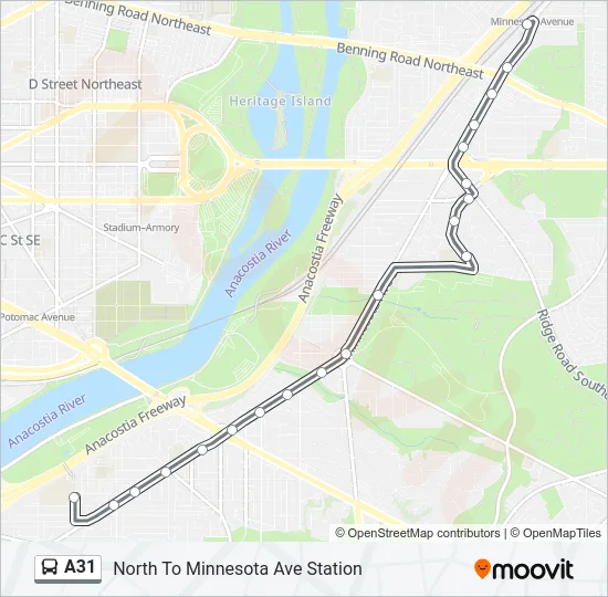 A31 Bus Line Map