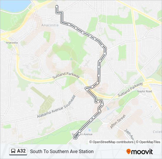 A32 Bus Line Map