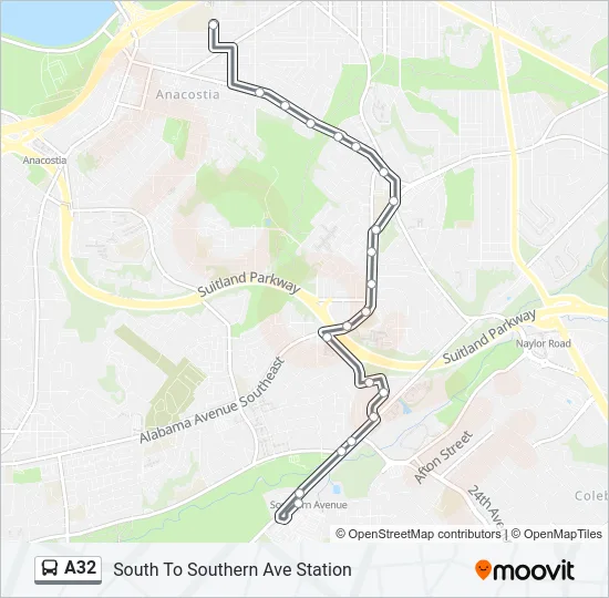A32 Bus Line Map