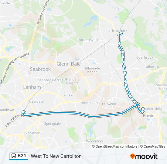 B21 Bus Line Map