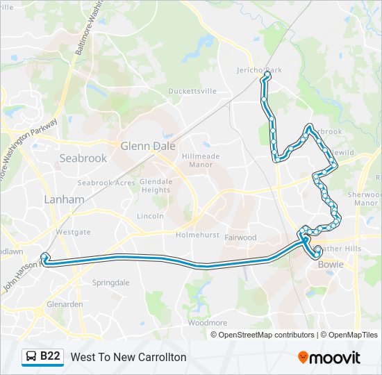 B22 Bus Line Map