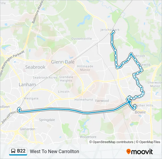B22 Bus Line Map