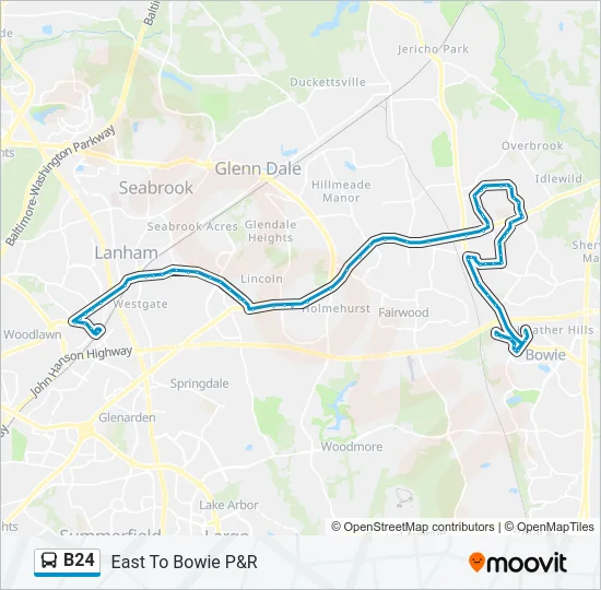 B24 Bus Line Map