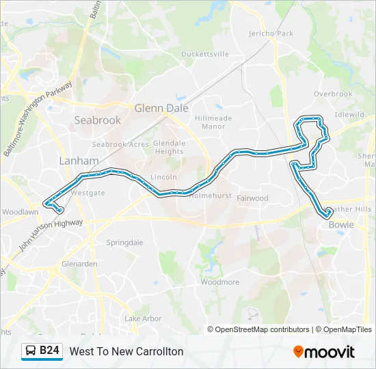 B24 Bus Line Map
