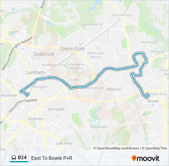 B24 Bus Line Map