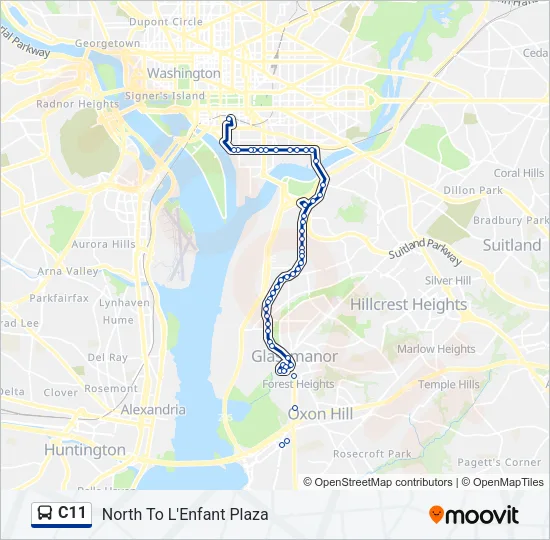 Mapa de C11 de autobús