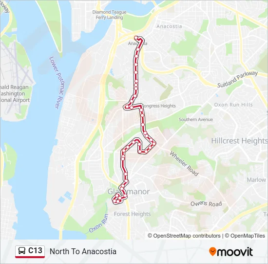 C13 Bus Line Map