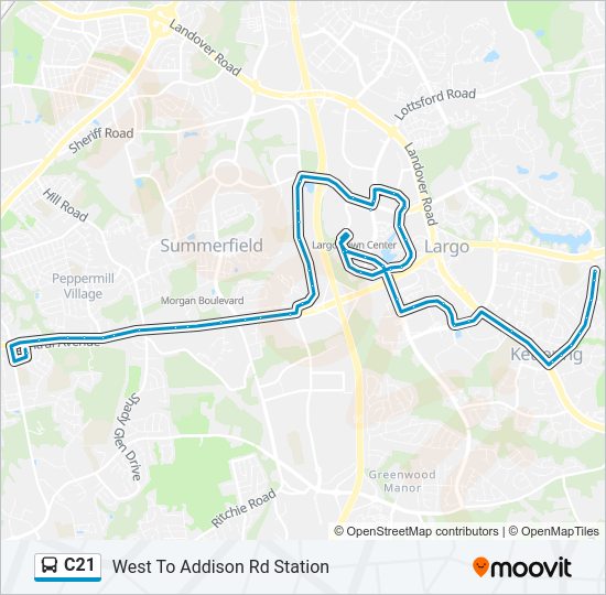 C21 bus Line Map