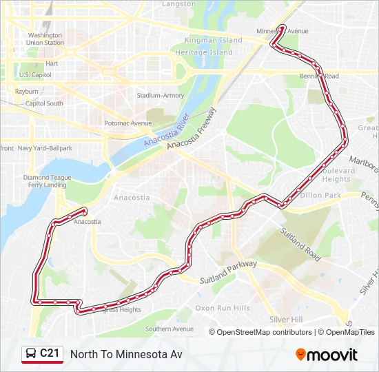 C21 Bus Line Map
