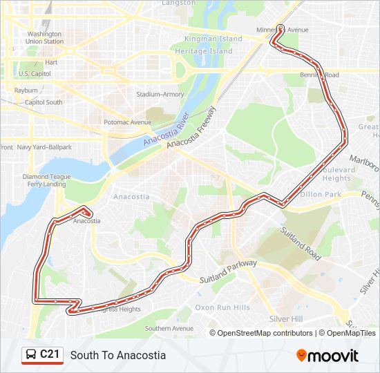 C21 Bus Line Map