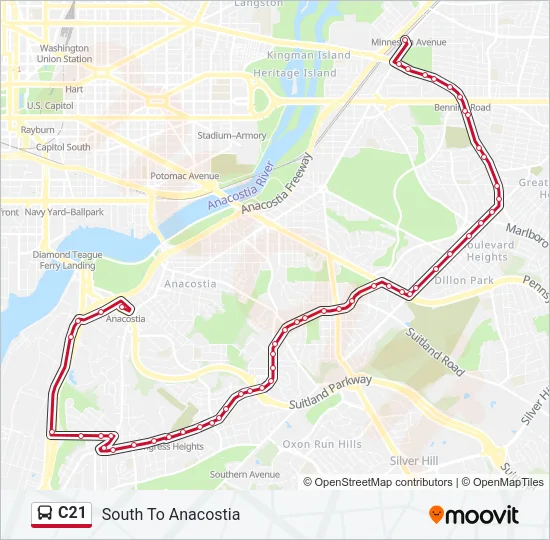 C21 Bus Line Map