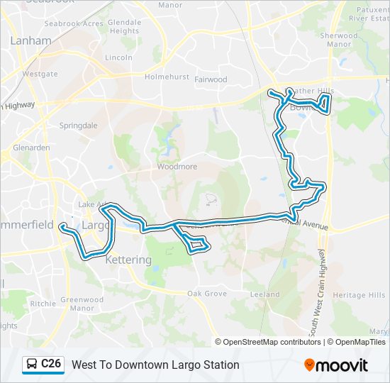 c26 Route Schedules, Stops & Maps West To Downtown Largo Station