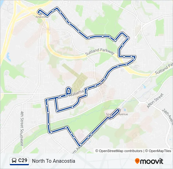 C29 Bus Line Map