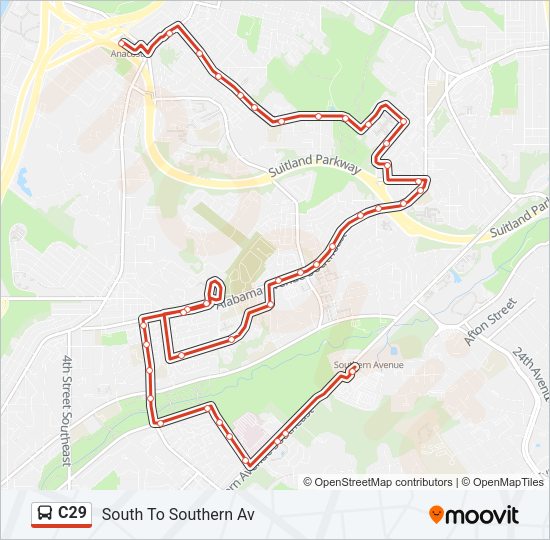 C29 Bus Line Map