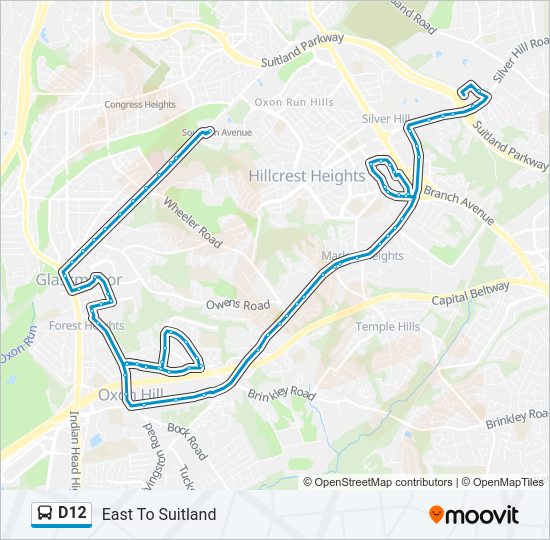 D12 Bus Line Map