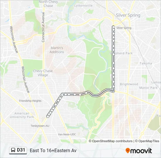 D31 Bus Line Map